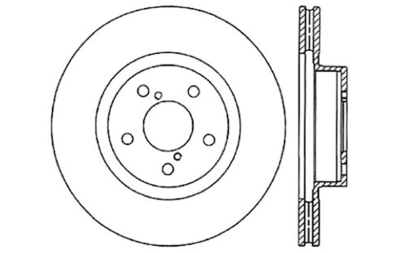 Stoptech 127.47012R Slotted & Drilled Sport Brake Rotor