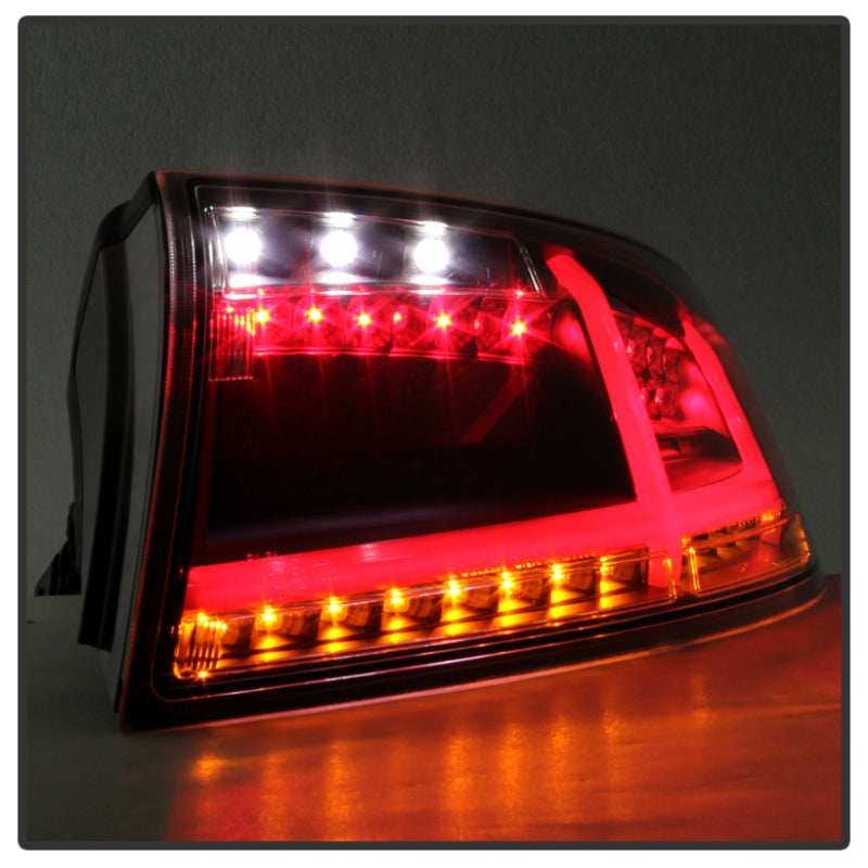 Spyder 5081674 fits Audi 07-12 TT LED Tail Lights Black ALT-YD-ATT07-LED-BK