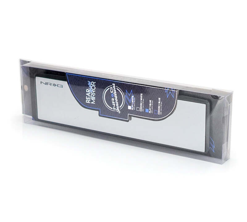 NRG IM-270FBL 270mm Wide Panorama Clip-on Rearview Mirror - Flat w/ Blue Tint