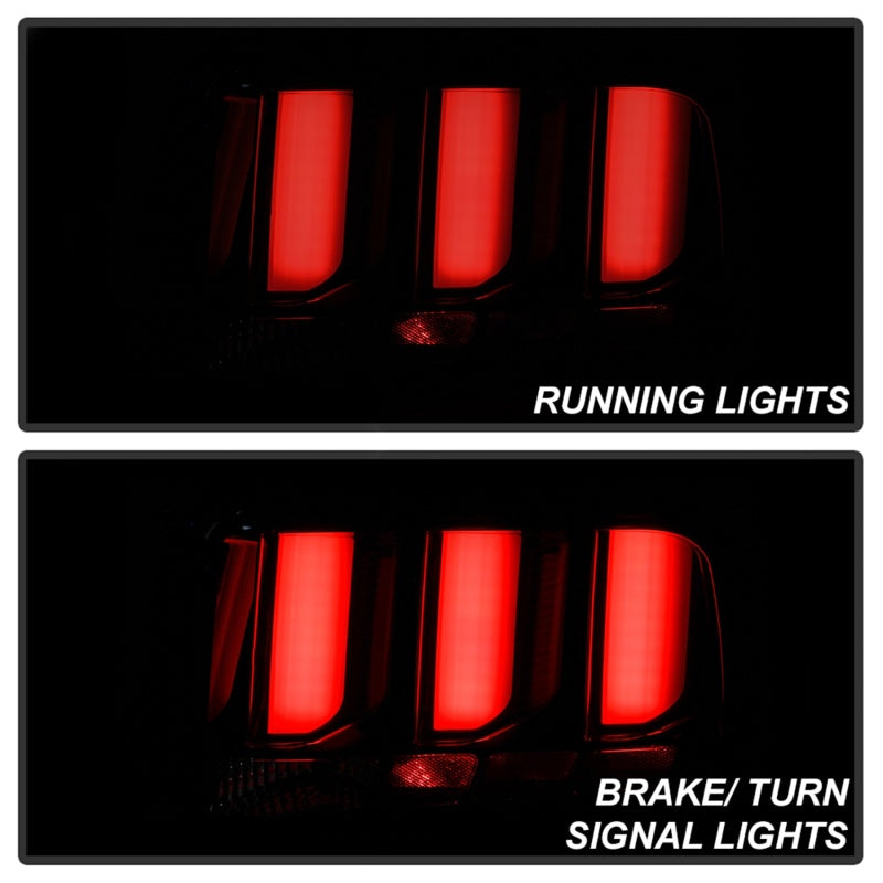 Spyder 5086693 fits Ford 05-09 Mustang (White Light Bar) LED Tail Lights - Blac