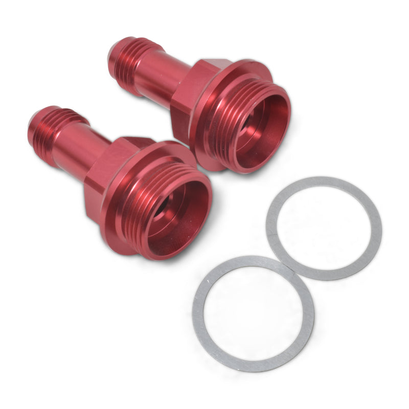 Russell 640360 Performance 7/8in -20 x -6 AN Male Flare Extended (2 pcs.) (Red/Blue)
