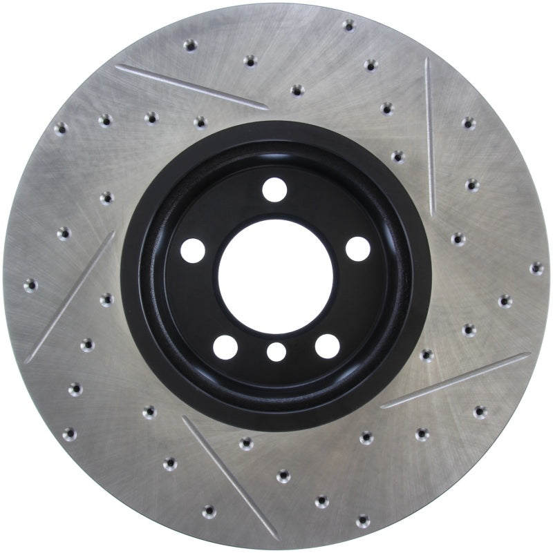 Stoptech 127.34140R fits BMW 12-15 335i / 2014 428i / 2015 235i/228i Front Right Slotted & Drilled Sport Brake Rotor