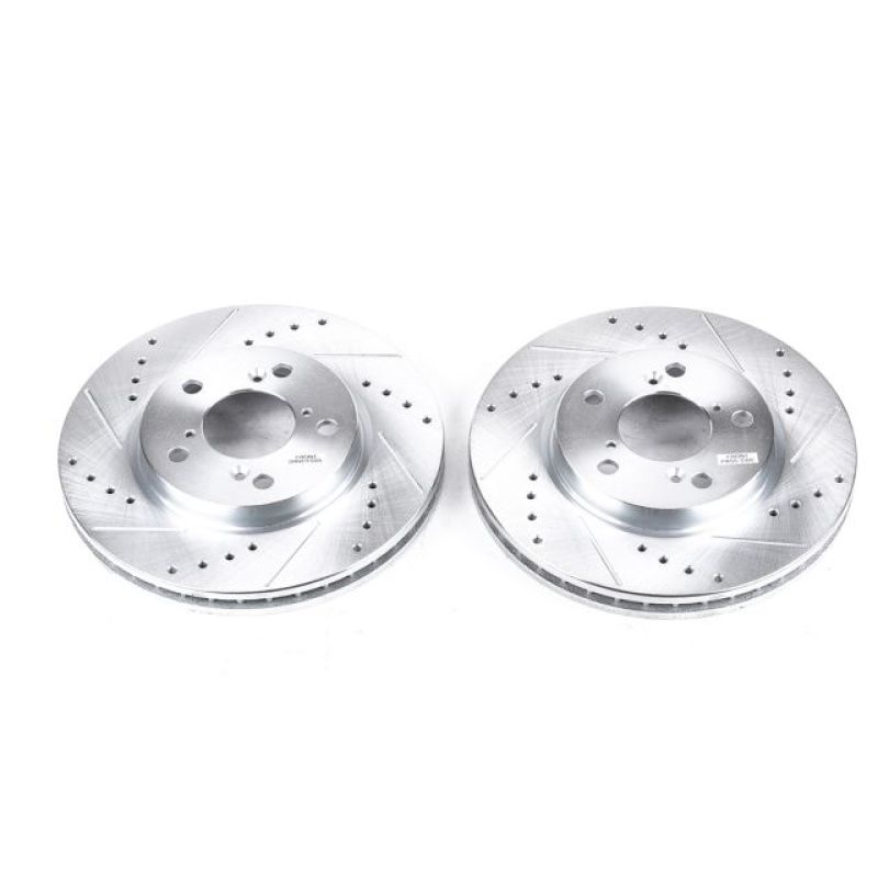 PowerStop fits Honda 05-10 Odyssey Front Evolution Drilled & Slotted Rotors -