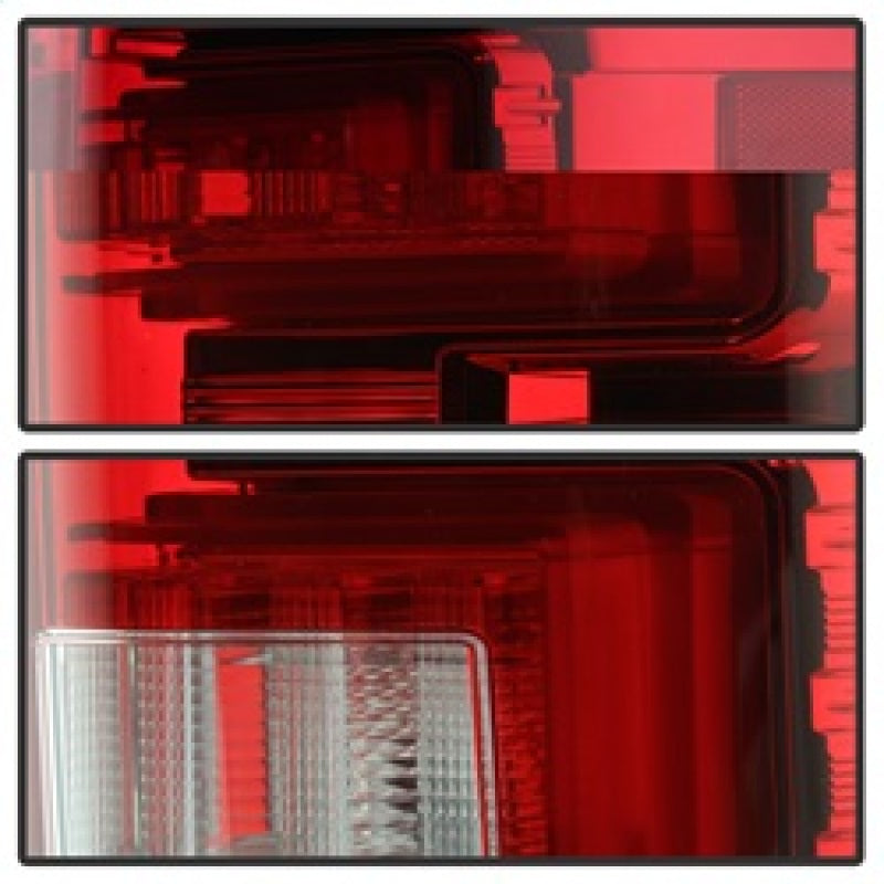 Spyder 5083692 fits Ford 15-20 F150 2017 Light Bar LED Tail Lights - Red Clear