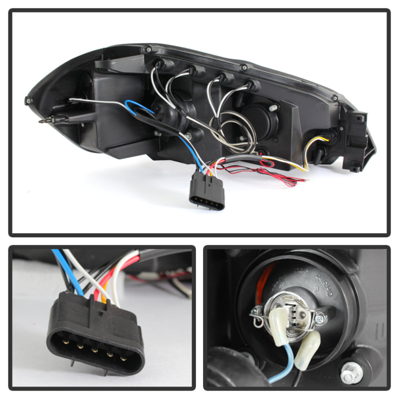 Spyder 5078308 fits Chevy 06-13 Impala Projector Headlights LED Halo LED Blk Sm