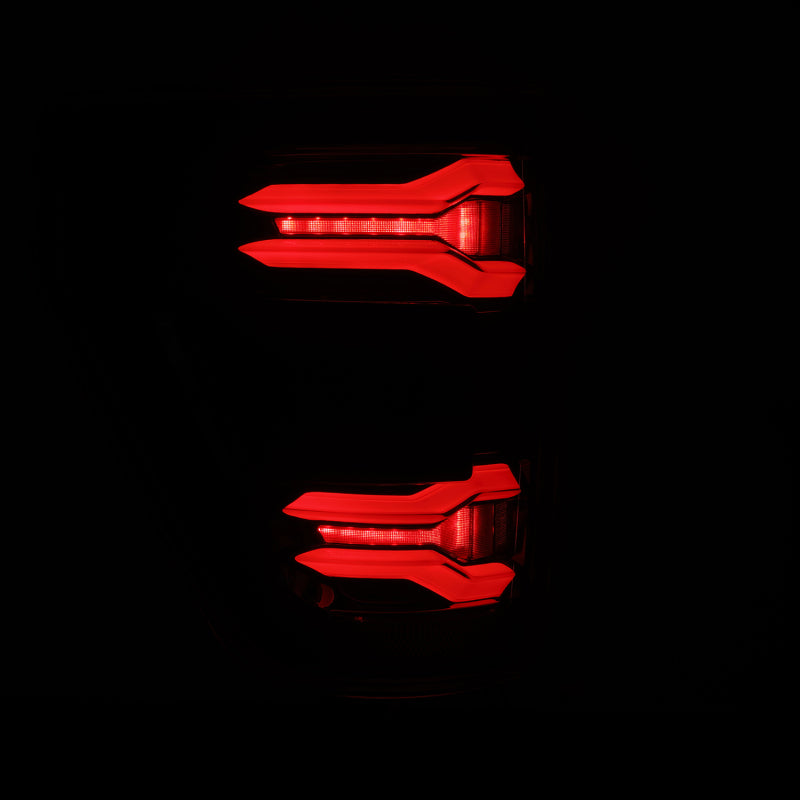 AlphaRex 653060 21-23 fits Ford F-150 LUXX LED Taillights - Alpha-Black w/ BL