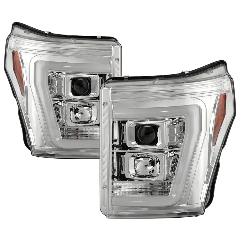 Spyder 5087881 fits Ford 11-16 F250/350/450 V2 High-Power LED Headlights-White