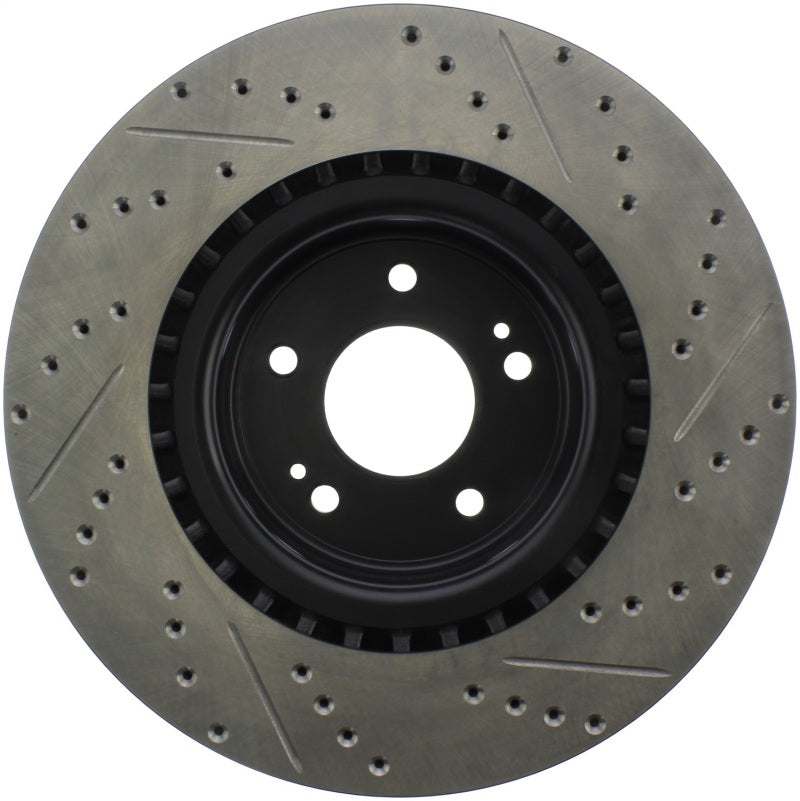 Stoptech 127.51036R 10 Hyundai Genesis Coupe w/ Factory Brembo Slotted & Drilled Right Front Rotor