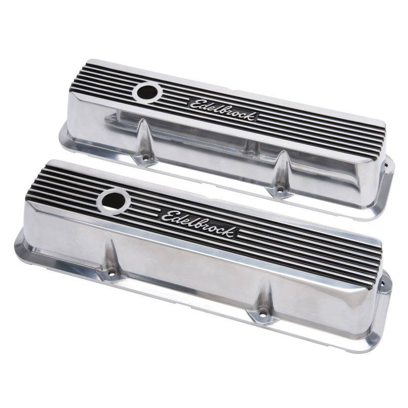 Edelbrock 4277 Valve Covers Elite II fits Ford FE 1958-76 Polished