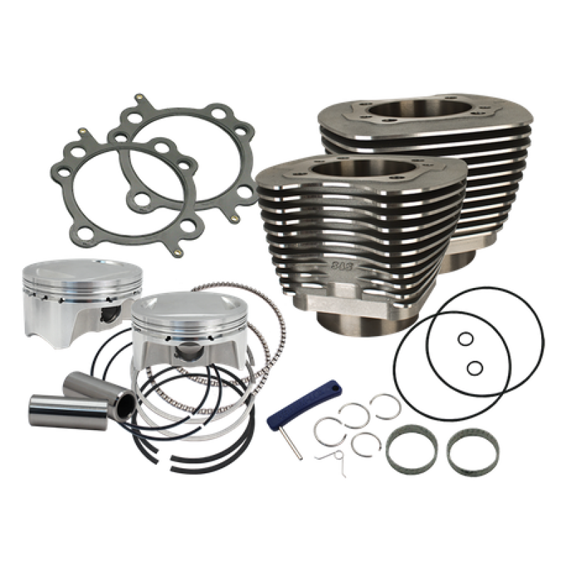 S&S 910-0500 Cycle 07-17 BT 107in Bolt-In Big Bore Kit - Wrinkle Black