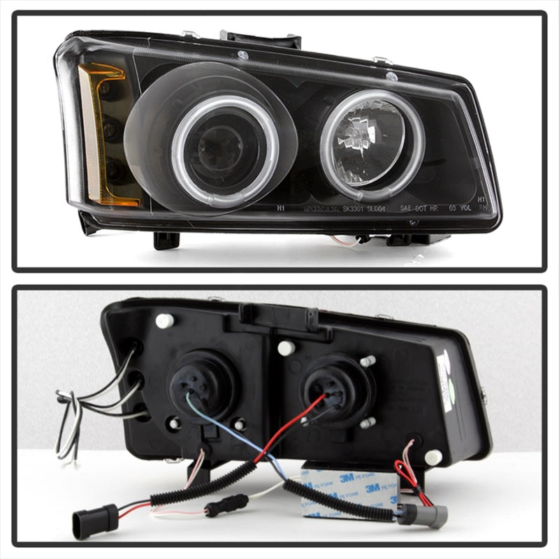 Spyder 5030023 fits Chevy 03-06 Silverado 1500 Projector HeadlightsCCFLHalo LED