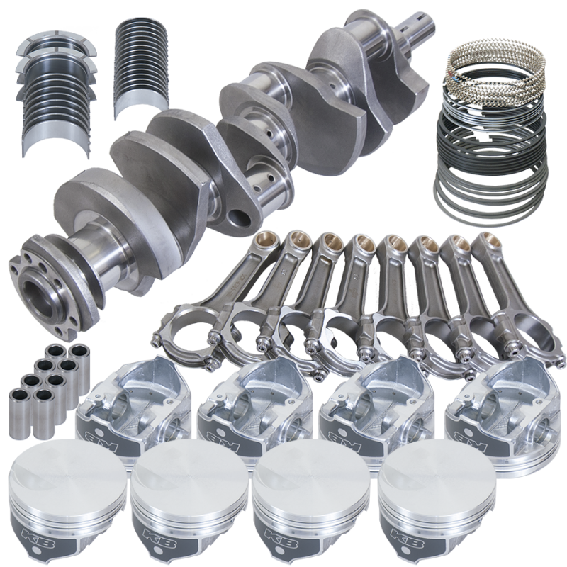 Eagle 18021000 fits Chevy 454 4.250in Crank 6.385in I-Beam Rods -3cc Flat Top 4.250in Pistons Rotating Assembly