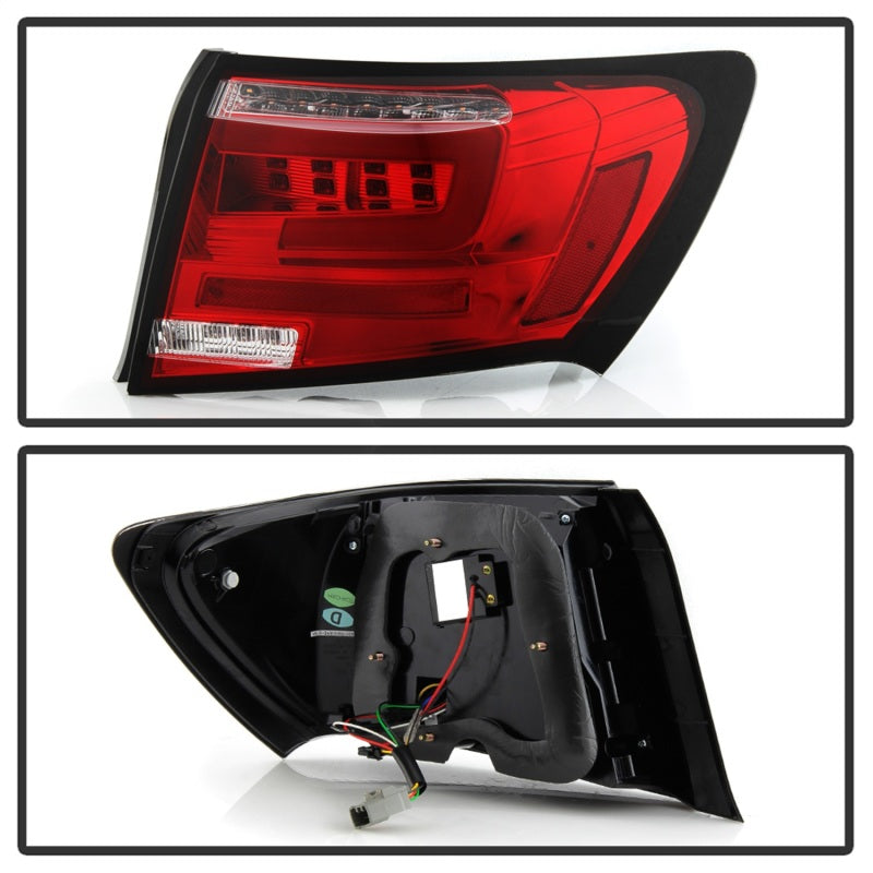 Spyder 5087973 fits Subaru 08-11 Impreza WRX 4DR LED Tail Lights - Red Clear AL