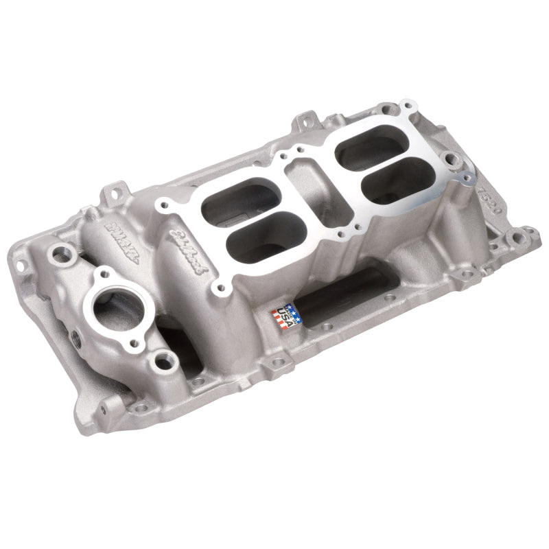 Edelbrock 7520 Manifold Dual Quad RPM Air Gap BB fits Chevy Oval Port