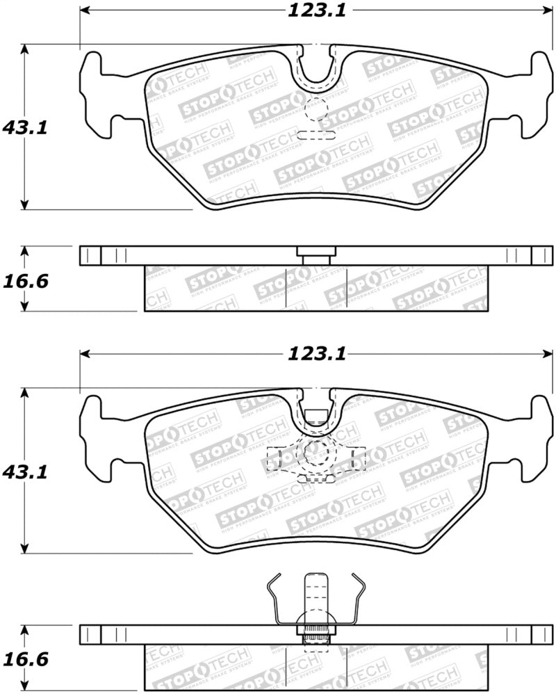 Stoptech 308.0517 Street Brake Pads - Front