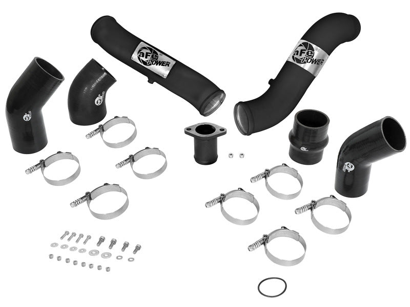 AFE 46-20282-B unner Intercooler w/ Black Tubes 16-17 fits Nissan Titan XD V8 5