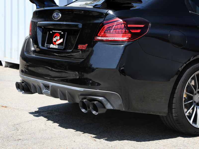aFe 49-36810-B fits Subaru WRX/STi 15-21 H4-2.0/2.5L Takeda 3in to 2-1/2in Stainless Cat-Back Exhaust w/ Black Tip