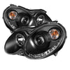 Spyder 5038036 fits Mercedes Benz CLK Projector Halogen Model- LED Halo DRL Blk