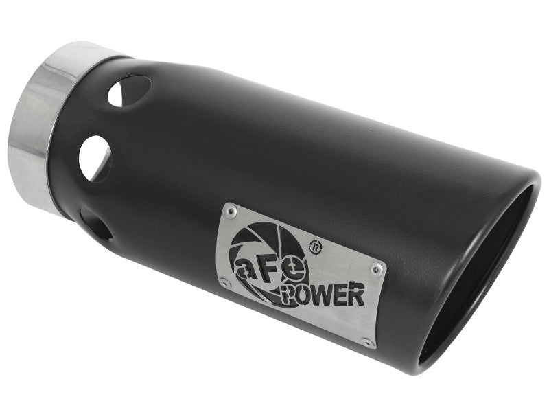 AFE 49-44116-B GT Series 4in 409SS Cat Back Exh System w/Blk Tip 14-18 fits GM