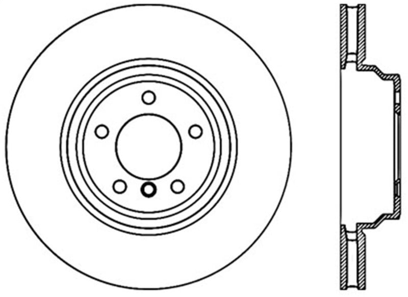 Stoptech 126.34093CSL 07-12 BMW 335i Front Left Cryo Slotted Sport Brake Rotor