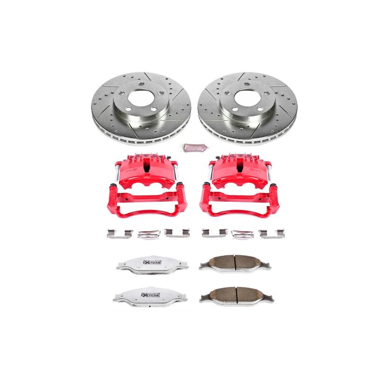PowerStop KC1301 fits Ford Mustang Front Z26 Street Warrior Brake Kit w/Calipers