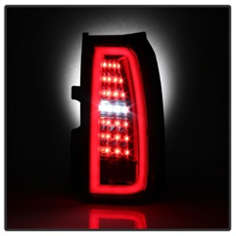 Spyder 5085085 fits Chevy 15-17 Tahoe / Suburban LED Tail Lights - Red Clear (A
