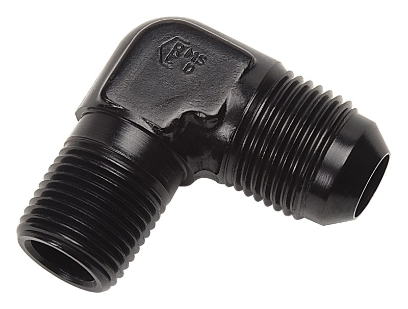 Russell 660833 Performance -6 AN to 1/8in NPT 90 Degree Flare to Pipe Adapter (Black)