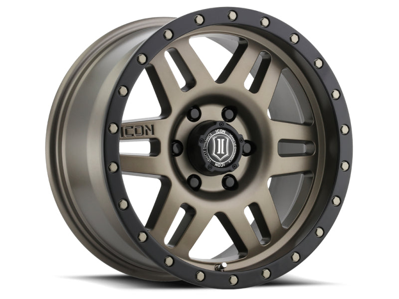 ICON 1417857345BR Six Speed 17x8.5 5x5 -6mm Offset 4.5in BS 94mm Bore Bronze Wheel