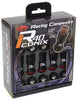 Project Kics WRI01KK 12x1.50 R40 Iconix Lug Nuts - Blk w/Black Seat w/o Cap (20 Pcs)