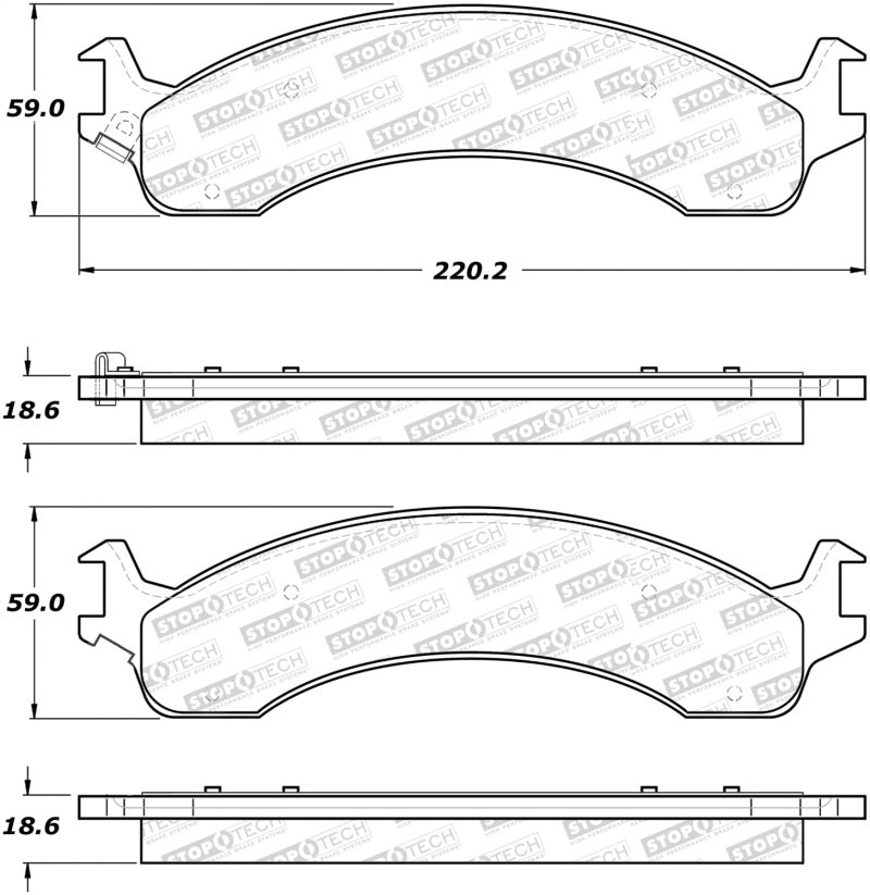 Stoptech 305.0821 Street Select Brake Pads