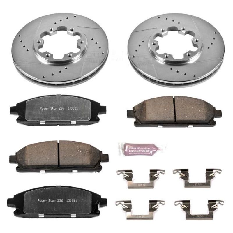 PowerStop K1175-36 96-98 fits Nissan Pathfinder Front Z36 Truck & Tow Brake Kit