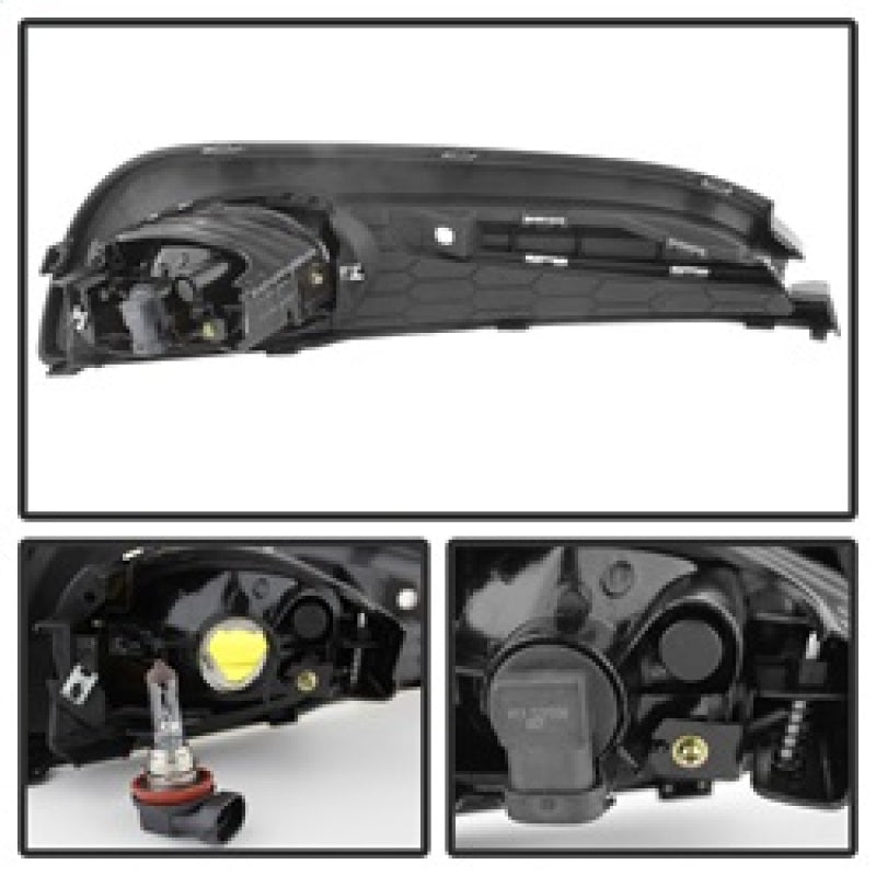 SPYDER 5077752 fits Honda Civic 2013-2014 4dr OEM Fog Light W/Switch Yellow