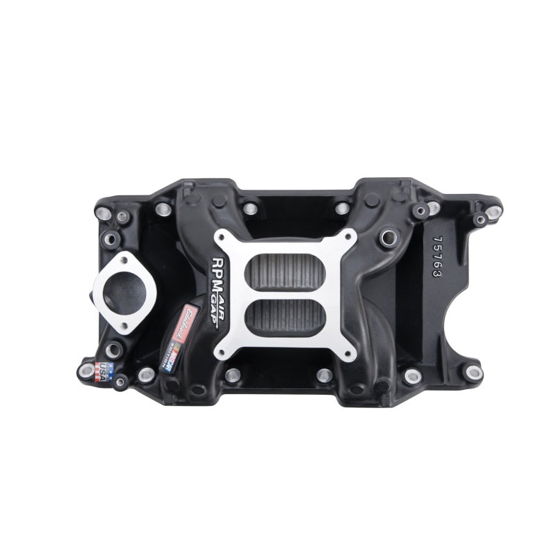 Edelbrock 75763 Intake Manifold RPM Air-Gap Small-Block fits Chrysler 340-360 Black