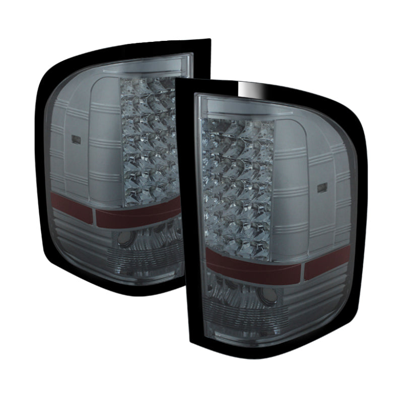 5073723 Xtune fits Chevy 07-13 Silverado LED Tail Lights Smoke ALT-JH-CS07-LED