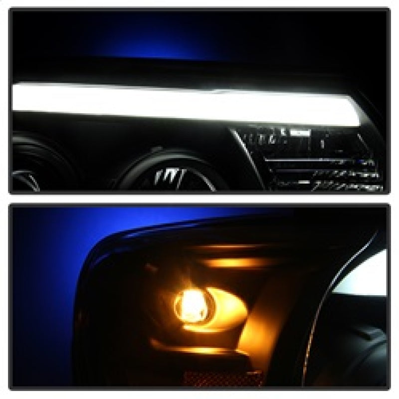 Spyder 5081711 fits Toyota 12-15 Tacoma Projector Headlights Light Bar DRL Blac
