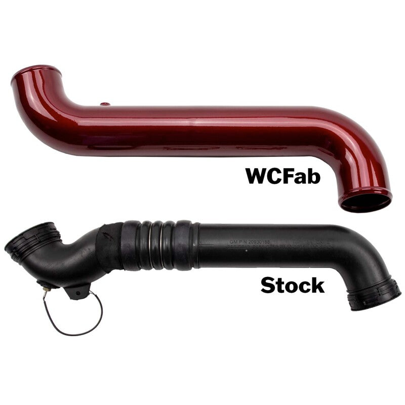 Wehrli 11-16 GM Duramax LML Passenger Side 3.5in Intercooler Pipe - Bengal Red