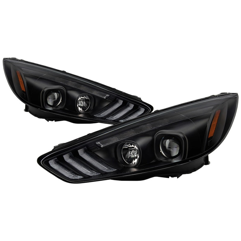 Spyder 5086105 fits Ford 15-18 Focus Projector Headlights - Seq Turn Light Bar