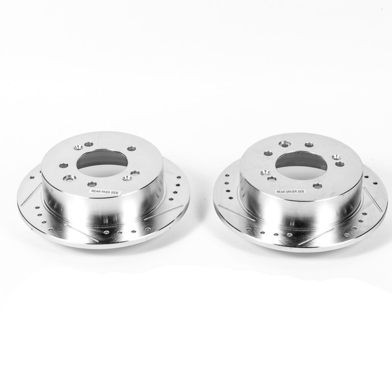 PowerStop fits Hyundai 07-10 Elantra Rear Evolution Drilled & Slotted Rotors -