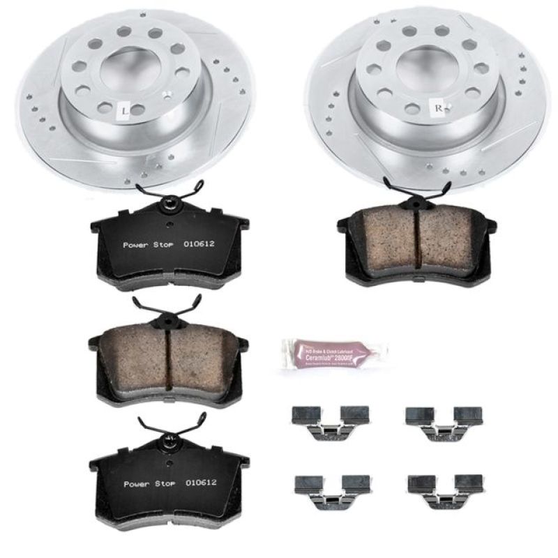 PowerStop K5671 fits Audi 10-13 A3 Rear Z23 Evolution Sport Brake Kit