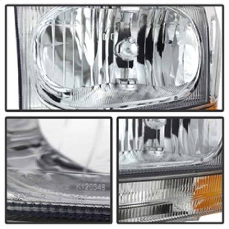 9025419 Xtune fits Ford 99-04 F250/350/450 Superduty Crystal Headlights w/ Bum