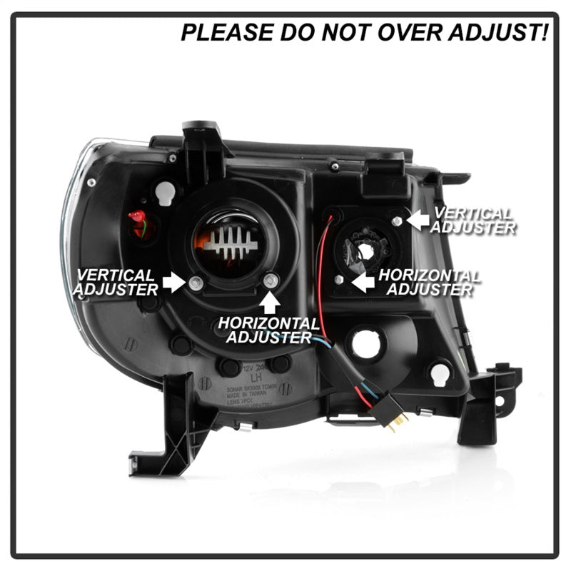 Spyder 5088185 fits Toyota 05-11 Tacoma V2 High-Power LED Headlights - Black PR