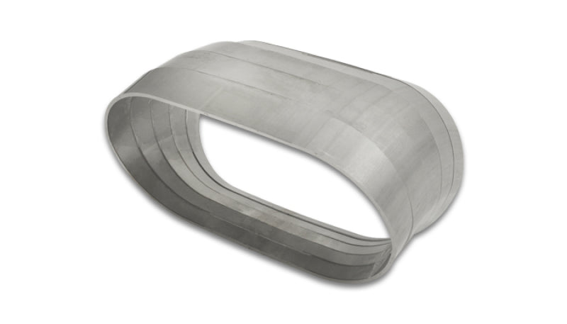 Vibrant 13586 45 Degree Vertical Plane Oval 304SS Pie Cuts Nominal Tube 3.50in