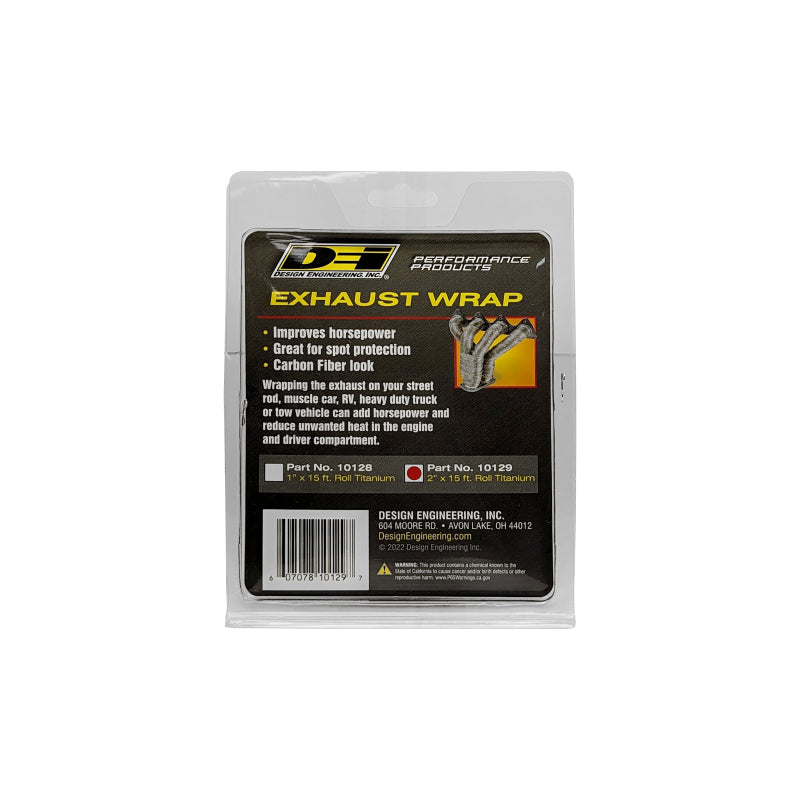DEI 10129 Exhaust Wrap 2in x 15ft - Titanium