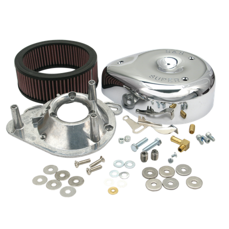 S&S 17-0399 Cycle 84-92 BT/86-90 Sportster Models Teardrop Chrome Air Cleaner Co