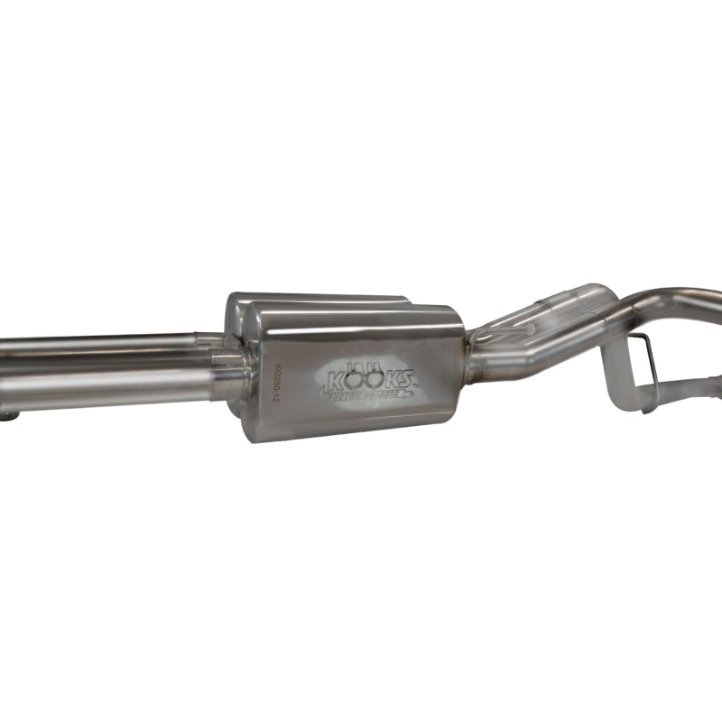 Kooks 13525330 11-14 fits Ford Raptor SVT 6.2L 4V 3in Exhaust GREEN Cat X-Pipe w/ 3 1/2in black slash cut tips