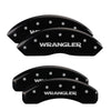 MGP 42018SWRGBK 4 Caliper Covers Engraved Front & Rear fits Wrangler Black Finis