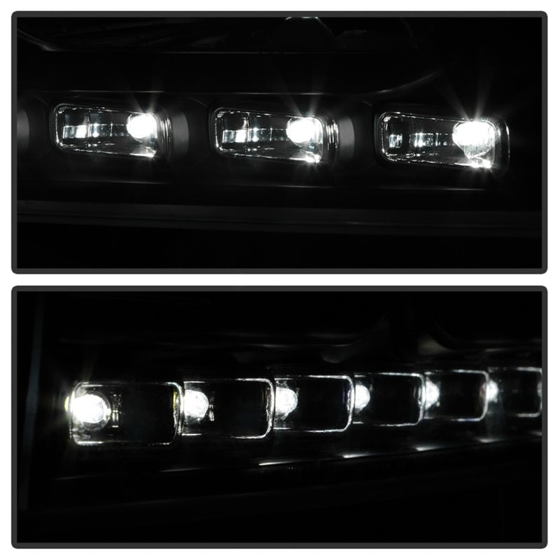5017635 Xtune fits Dodge 06-10 Charger 1Pc LED Crystal Headlights Black HD-ON-