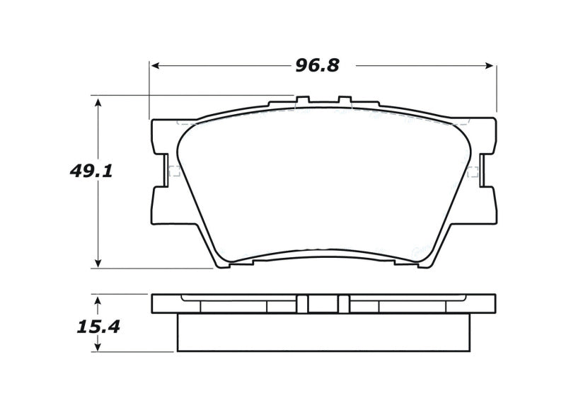 Stoptech 308.1212 Street Touring 16-17 Toyota Camry Rear Brake Pads