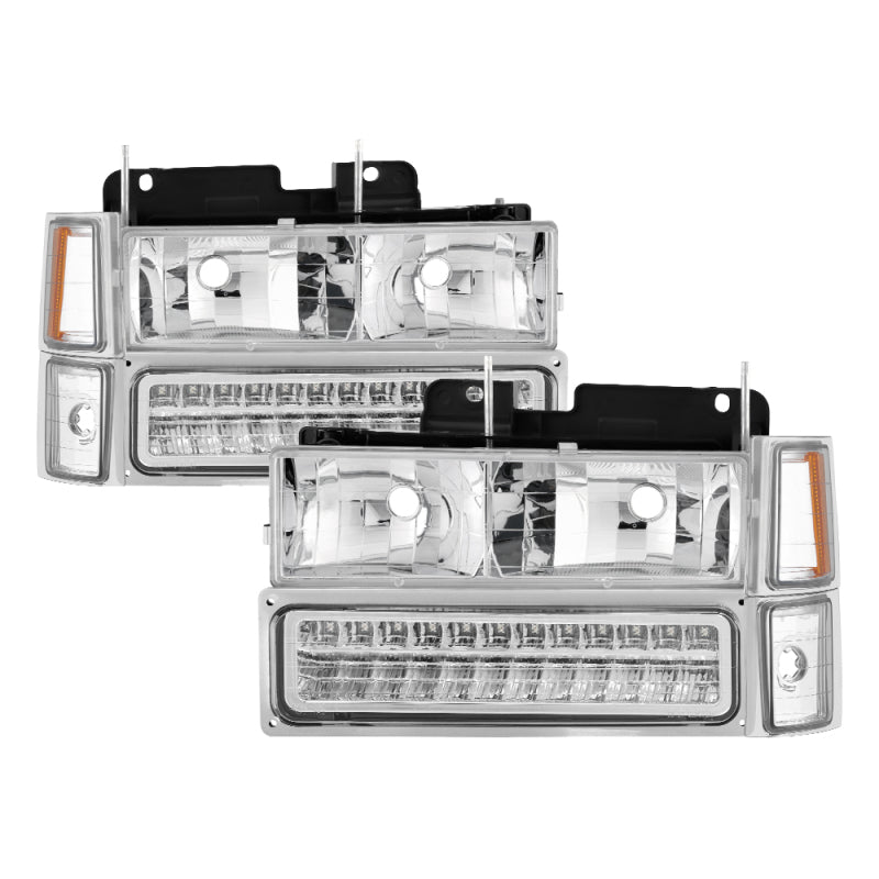 5069559 Xtune Blazer Full Size Corner/LED Bumper Headlights Chrome HD-JH-CCK88