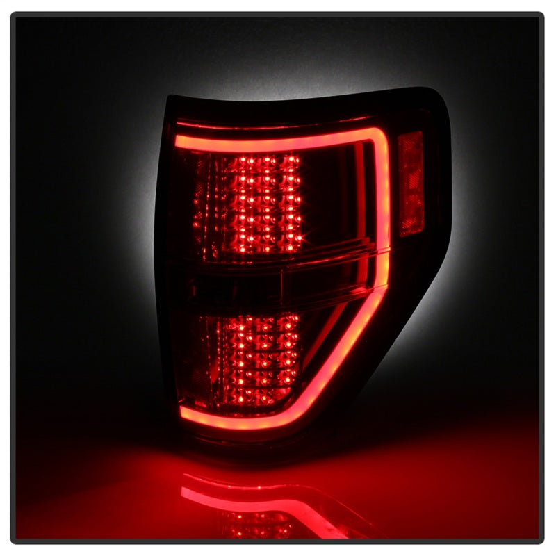 xTune 9042201 09-14 fits Ford F-150 Light Bar LED Tail Lights - Red Clear (ALT-